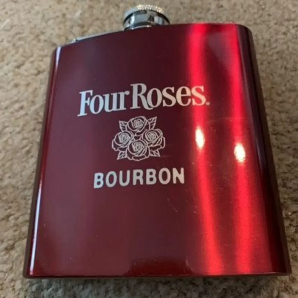Four Roses Bourbon 6oz Stainless Steel Flask